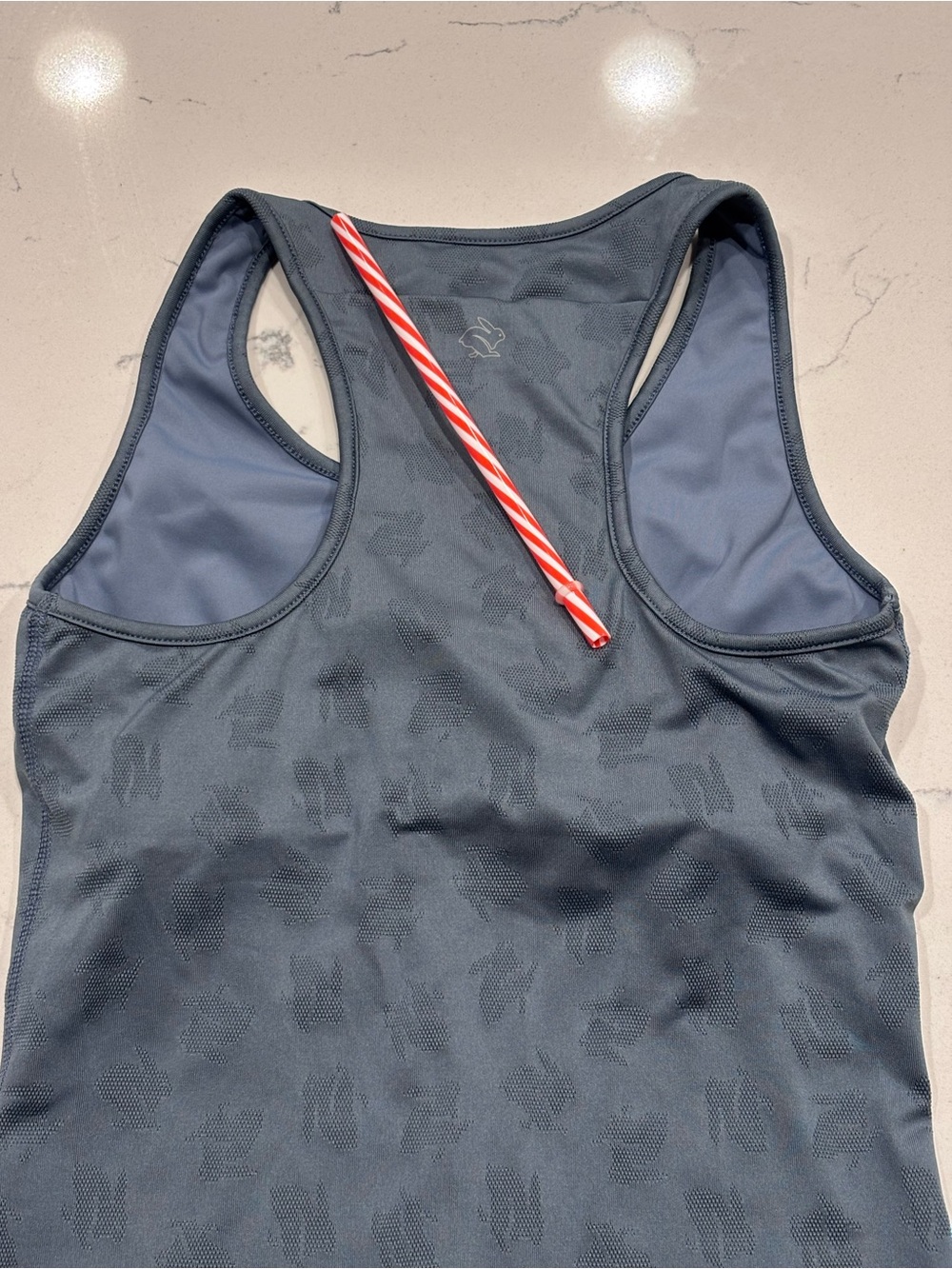 Run In Rabbit  Built in Bra Tank XS Blue - Picture 7 of 11